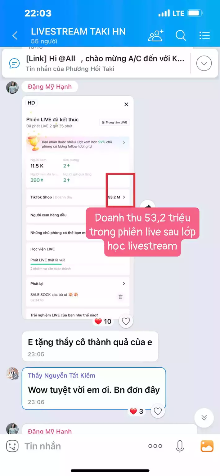 Thành công trong bán hàng livestream